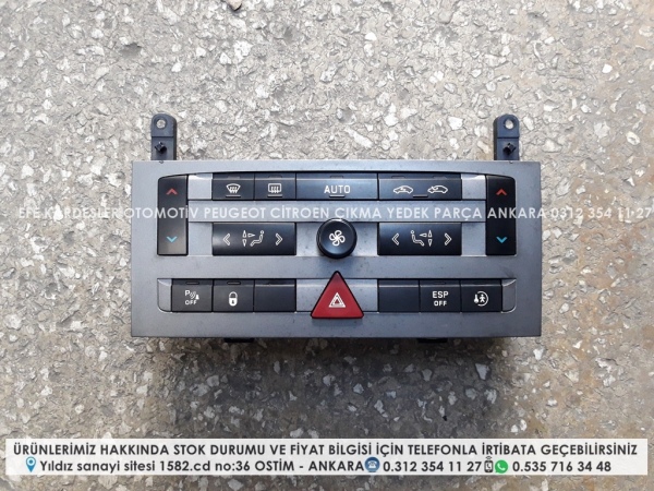 PEUGEOT 407 ÇIKMA KLİMA KONTROL PANELİ