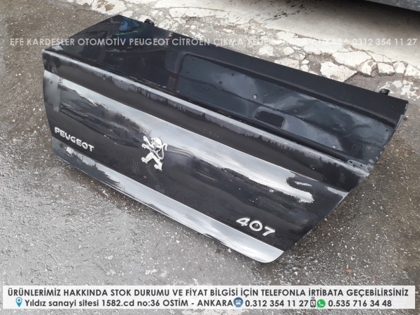 peugeot 407 çıkma bagaj kapağı